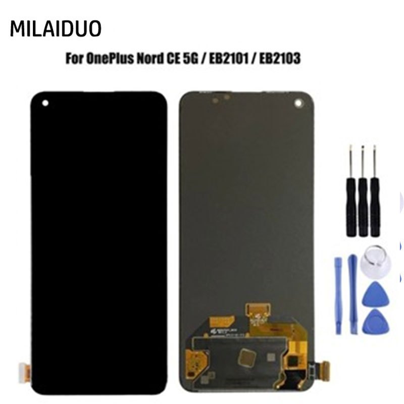 อะไหล่หน้าจอสัมผัสดิจิทัล LCD แบบเปลี่ยน สําหรับ Oneplus Nord CE 5G EB2101 EB2103