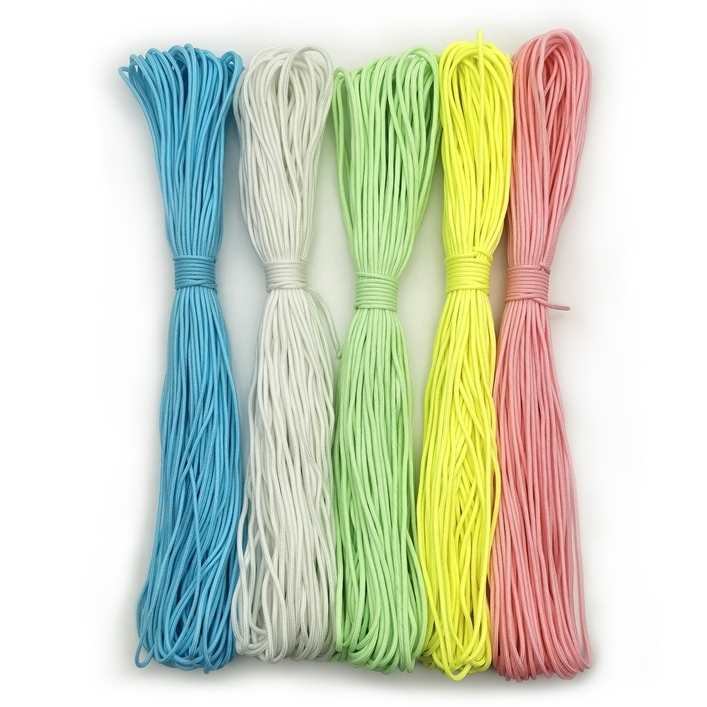 31เมตร2มิลลิเมตรเส้นผ่าศูนย์กลางส่องสว่างเชือกร่มหนึ่งแกนด้านในเชือกร่มตั้งแคมป์กลางแจ้งเชือกร่มสร้อยข้อมือสร้อยข้อมือทําเองเชือกถัก