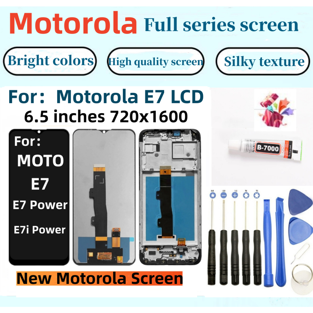 หน้าจอสัมผัส LCD สําหรับ Motorola E7 E7 Power LCD moto E7i