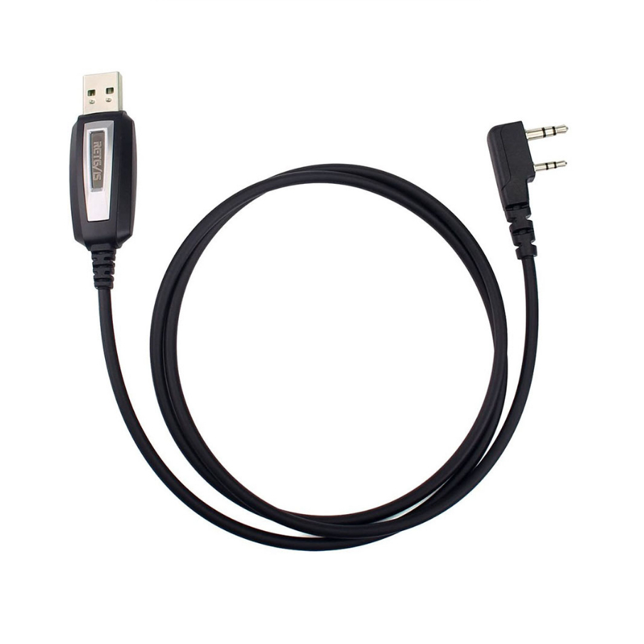 Retevis สายเคเบิลโปรแกรมมิ่ง USB 2 Pin สําหรับวิทยุสื่อสาร RT24 RT27 RT28 RT85