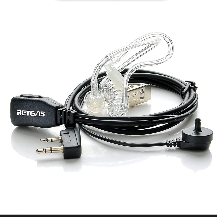 Retevis 2 Pin PTT Mic Covert ชุดหูฟังอะคูสติกสําหรับ Kenwood PUXING Baofeng Walkie Talkie