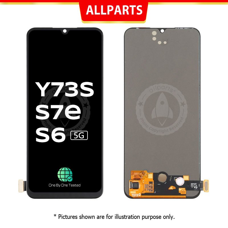 Allparts หน้าจอสัมผัส LCD แบบเปลี่ยน สําหรับ VIVO Y73S S7e S6 5G