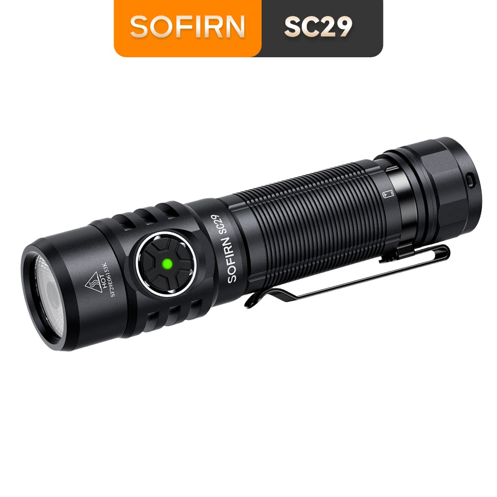 Sofirn SC29 EDC ไฟฉาย 3000 Lumens ชาร์จ USB-C ไฟฉายฐานแม่เหล็ก IP68 กันน้ํา 21700 แบตเตอรี่กลางแจ้ง 