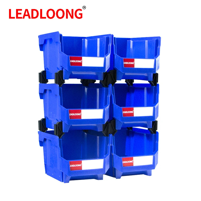 LEADLOONG V5 6pcs กล่องอะไหล่ 27.6*21.3*17.8MM วัสดุพลาสติกPP จัดเก็บสะดวก ประหยัดพื้นที่ สามารถเก็บของหนักได้ เหมาะสําหรับโรงรถและสถานการณ์อื่นๆ