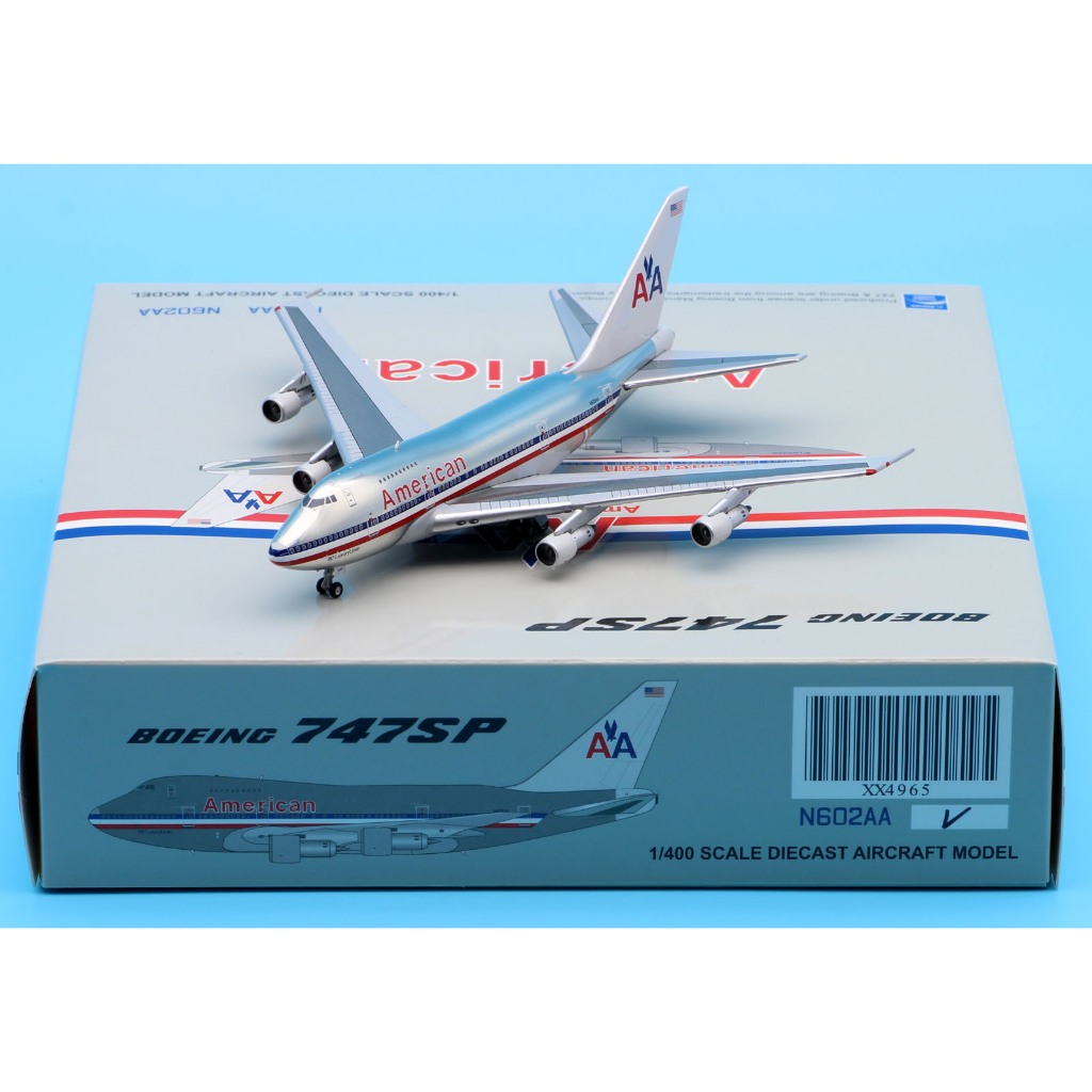 Xx4965 โมเดลเครื่องบิน JC Wings 1:400 B747SP Diecast Aircarft JET Reg:N602AA