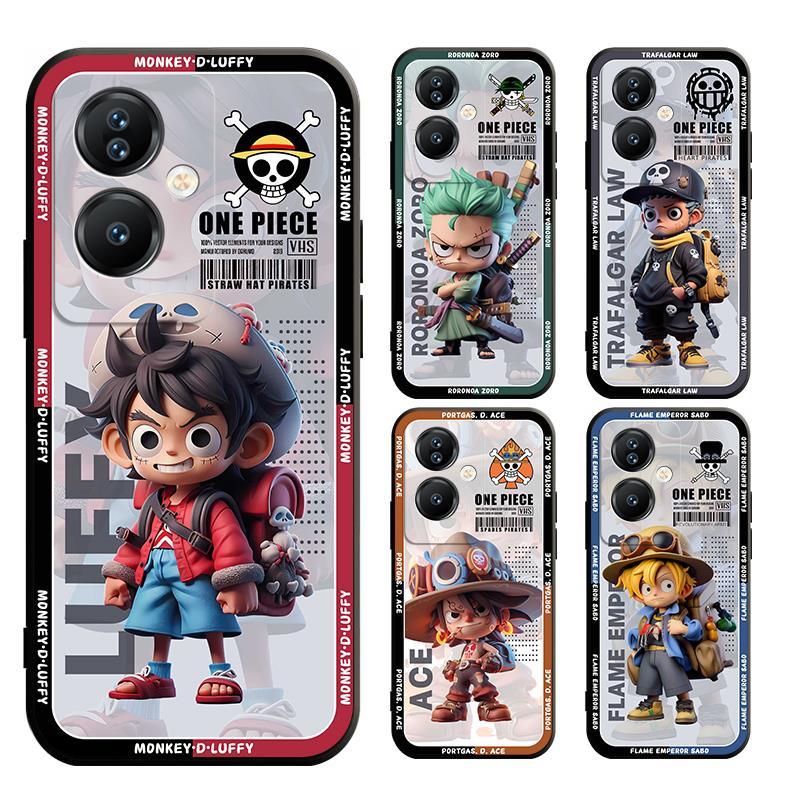 เคส OPPO A3X A3 PRO 5G A60 A79 A55 นิ่ม เนื้อแมตต์ ลาย ONEPIECE LUFFY สําหรับ