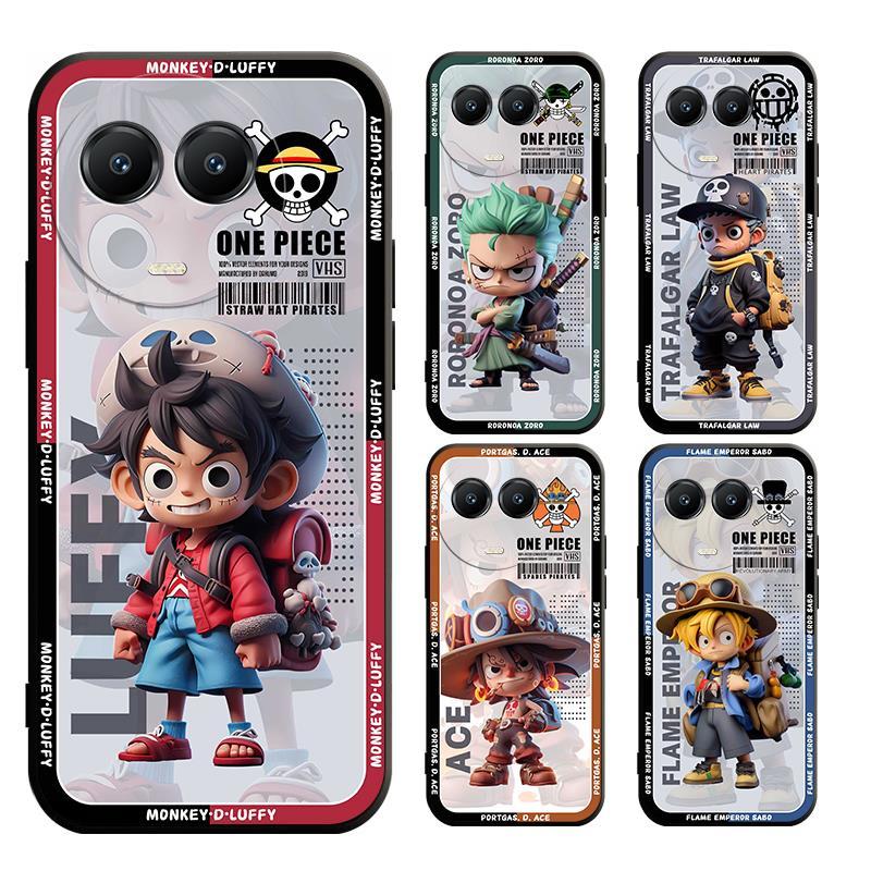เคส realme 11 11X 5 5S 5I 6I 7 6 7i C17 Pro PLUS 4G 5G นิ่ม ลายวันพีช LUFFY สําหรับ