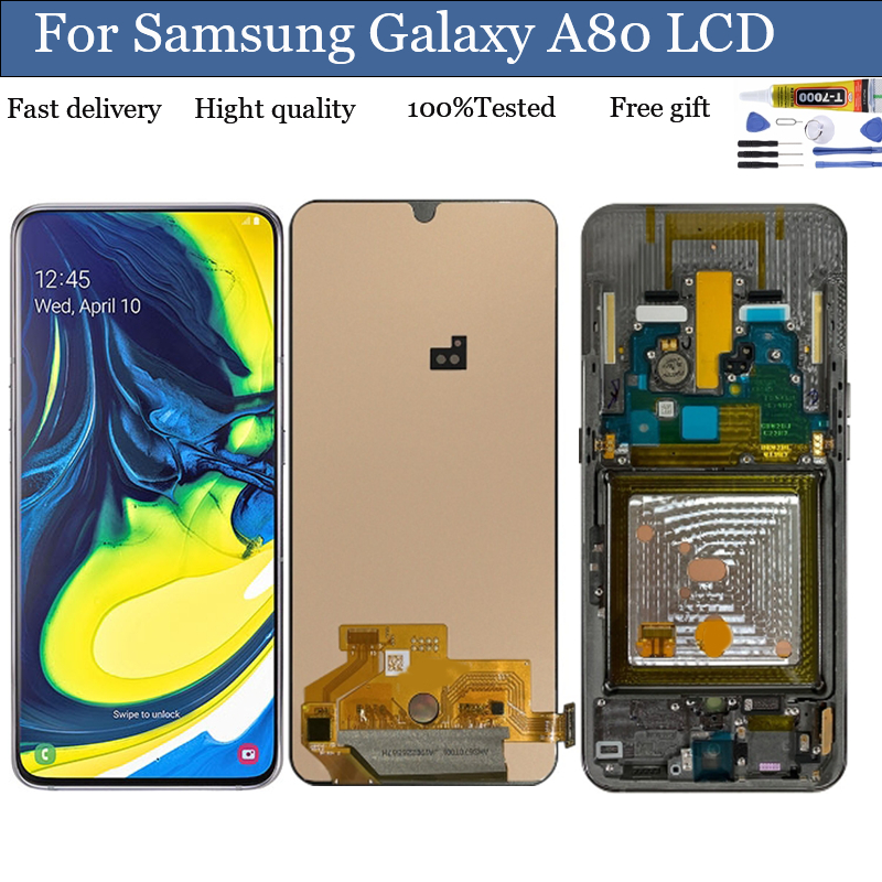 อะไหล่หน้าจอสัมผัส LCD แบบเปลี่ยน สําหรับ Samsung Galaxy A80 SM-A805F