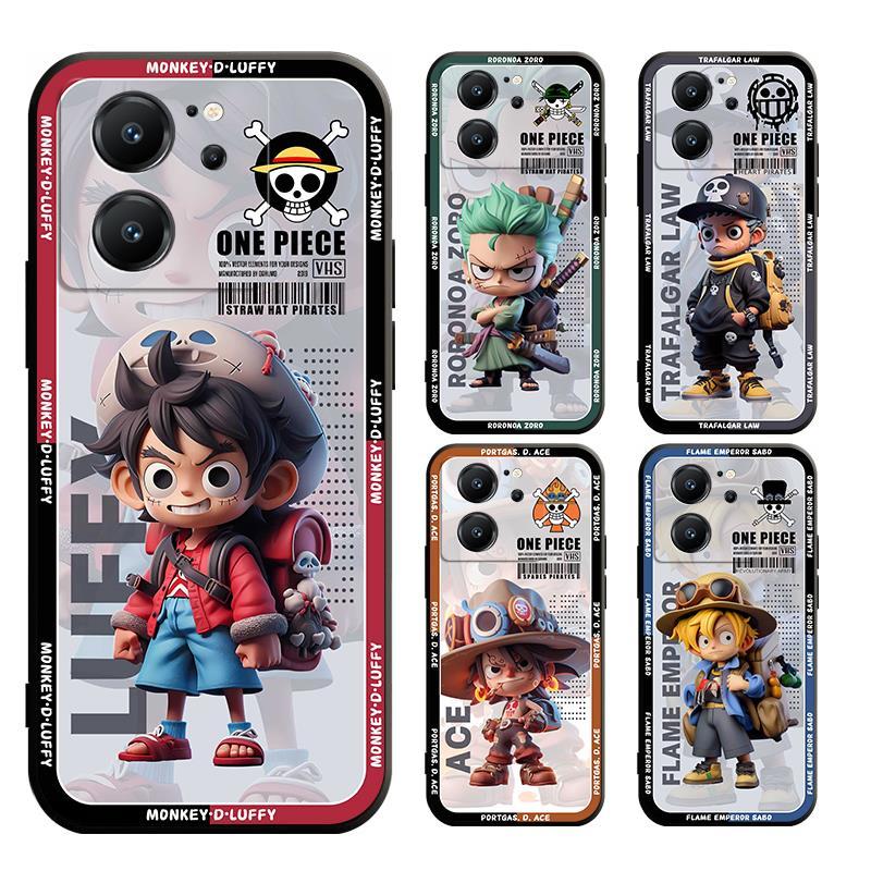 เคส xiaomi 13T 13 12 11 10T 11T 12T lite PRO 4g 5G โทรศัพท์มือถือแบบนิ่ม ผิวด้าน ลายวันพีซ LUFFY สีดํา สําหรับ