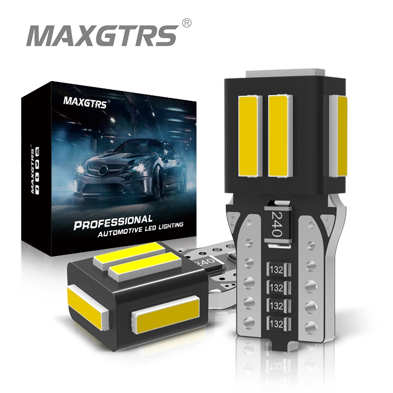 Maxgtrs 2x5x10x W5W T10 LED Canbus หลอดไฟภายในรถโดม Light Trunk โคมไฟที่จอดรถไฟข้อผิดพลาดฟรี 12V สํา