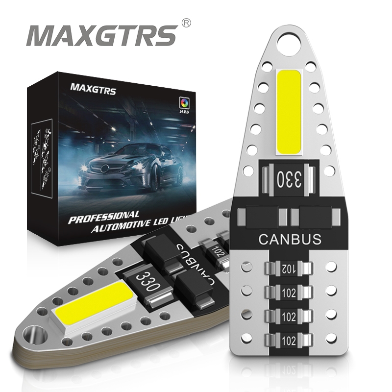 Maxgtrs 2x 5x 10x Super Bright T10 7020 ชิป W5W 168 194 12V รถ LED Auto ประตูอ่านป้ายทะเบียนหลอดไฟ Clearance 6000 K โคมไฟภายใน