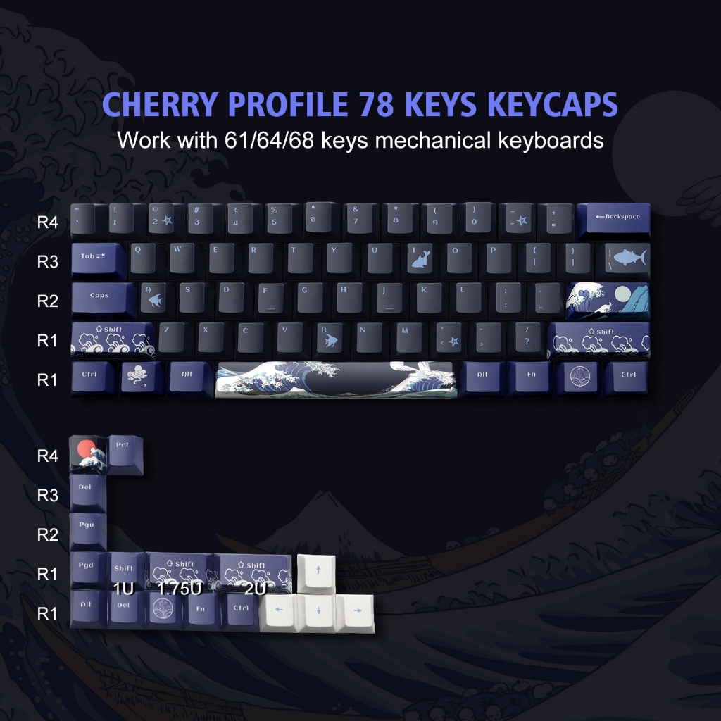 Xvx ปุ่มกดคีย์บอร์ด 78 คีย์ สําหรับคีย์บอร์ด Mechanical (NT3L)