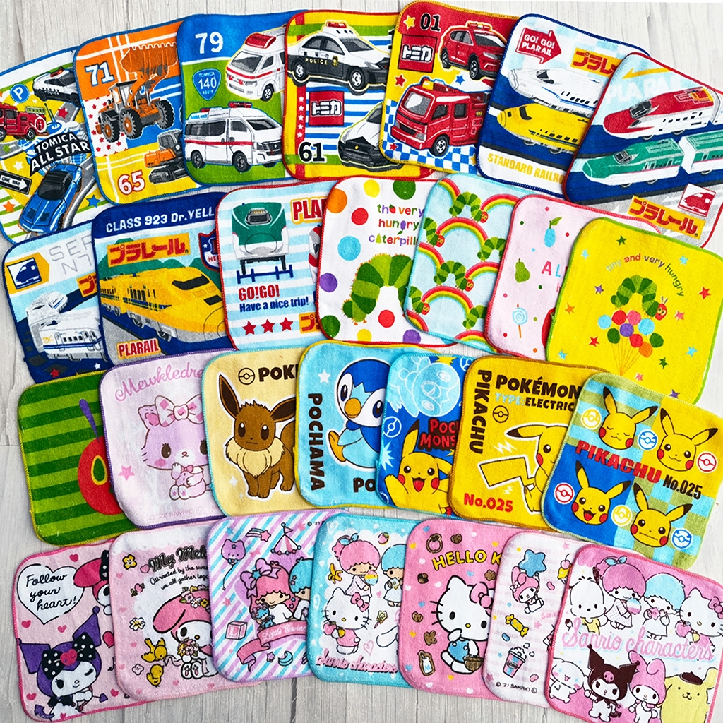 ผ้าขนหนู ผ้าฝ้าย พิมพ์ลายการ์ตูน ทรงสี่เหลี่ยม ขนาดเล็ก 15X15 สําหรับเด็ก SH014
