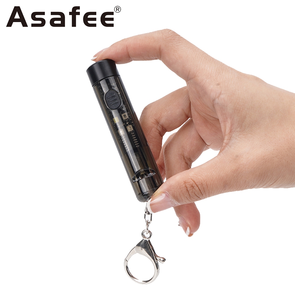 Asafee AS1 ไฟฉาย 80LM ไฟ LED 5 ดวง สว่างมาก แบบพกพา ชาร์จ Type-C IPX4 กันน้ํา พร้อมแบตเตอรี่ในตัว 7 เกียร์ สําหรับตั้งแคมป์