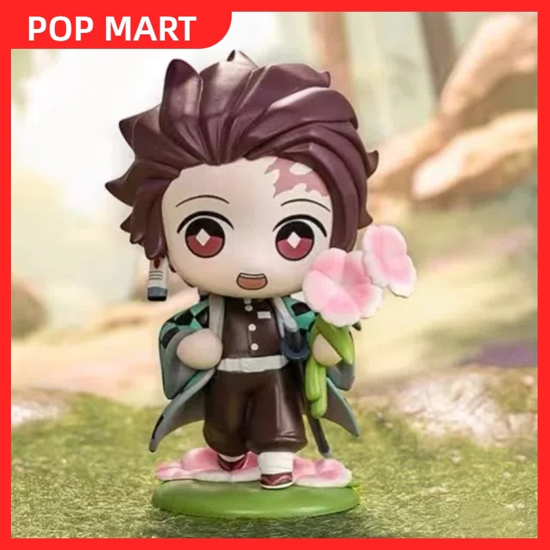 Popmart Ghost Annihilation Blade Brith flower series กล่องสุ่ม ของเล่นสําหรับเด็ก