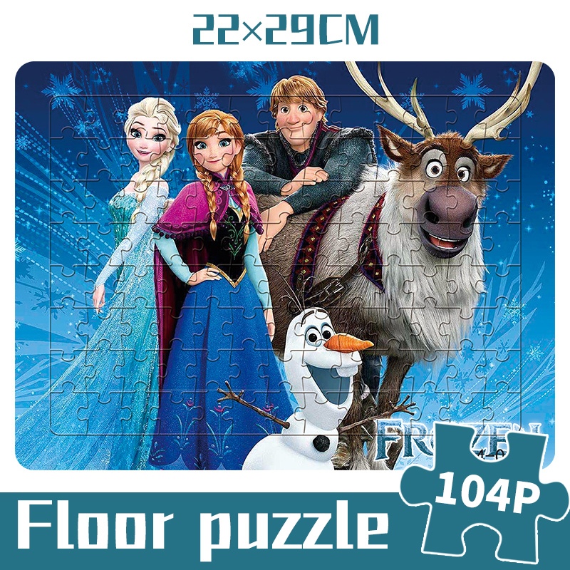 จิ๊กซอว์ ลายการ์ตูนเจ้าหญิงเอลซ่า สโนว์ไวท์ 104P ของเล่นเสริมการเรียนรู้ สําหรับเด็ก