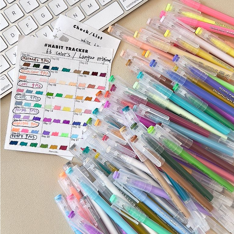 โอฮายะ | Languo ปากกาเจล 63 สี สีฟ้า สําหรับวาดภาพระบายสี ทํางานศิลปะ ราคาถูก Shopee Lazada