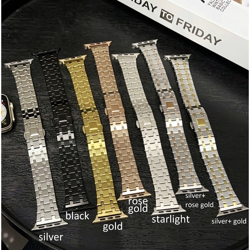 สายนาฬิกาข้อมือสเตนเลส สําหรับ AP Watch Strap Series10 9 8 7 6 5 4 3 2 1 Watch SE SE2 Ultra Strap I Watch Strap ขนาด 41 มม. 45 มม. 49 มม. 40 มม. 44 มม.
