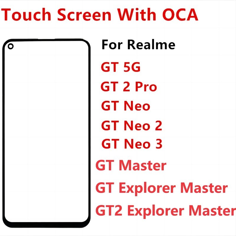 อะไหล่หน้าจอสัมผัส LCD ด้านนอก แบบเปลี่ยน สําหรับ Realme GT 2Pro Neo 2 3 2T Explorer Master