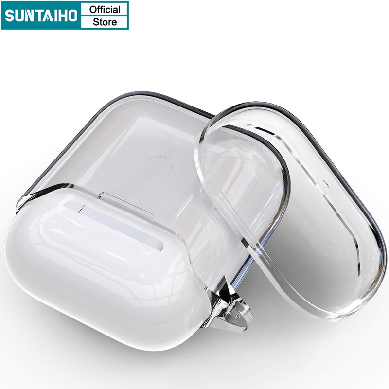 Suntaiho เคสหูฟังบลูทูธ ใส สําหรับ Airpods 1/2/3/Pro/Pro 2 TPU นิ่ม กันกระแทก