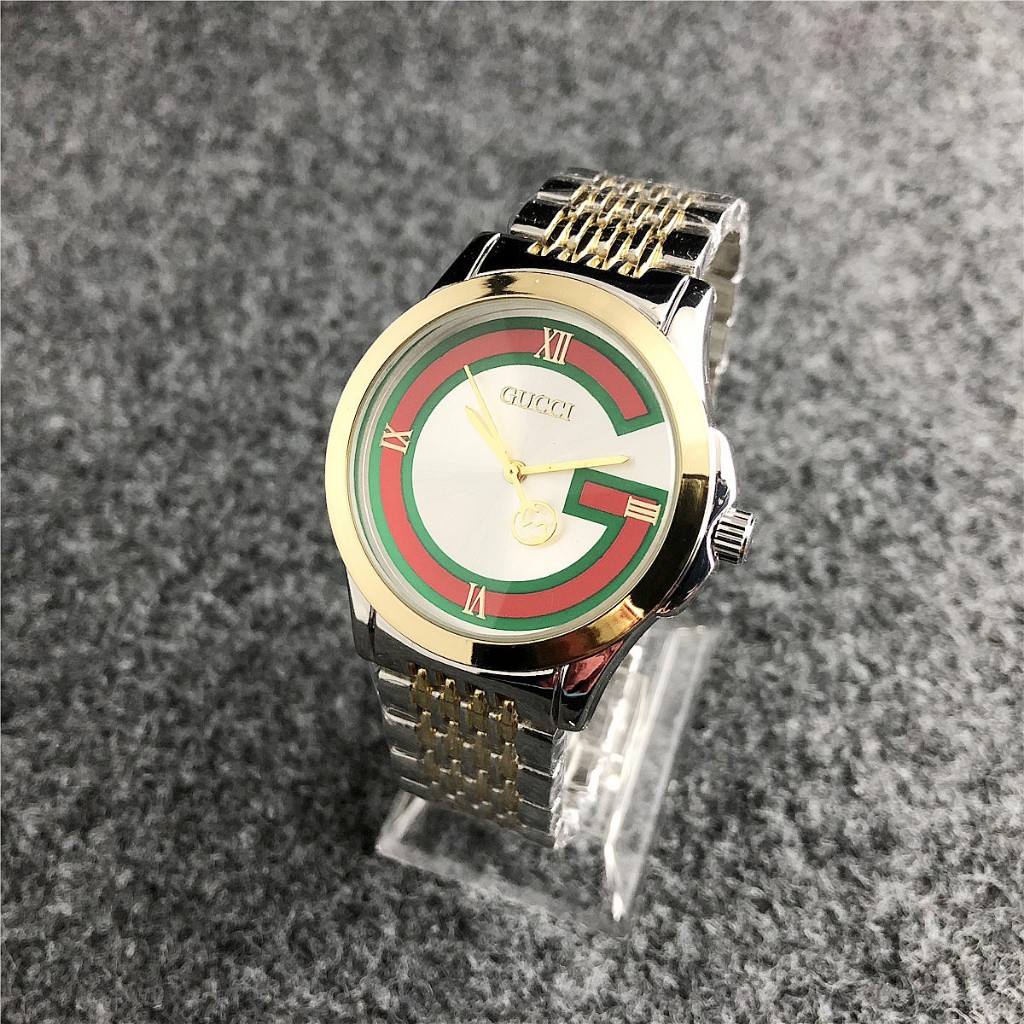 Gucci Business Casual Quartz Movement National Watch Men 's Watch Stainless Steel Dial