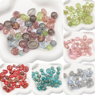 ลูกปัดอะคริลิค รูปอวกาศ สีทอง คละแบบ สําหรับทําเครื่องประดับ…