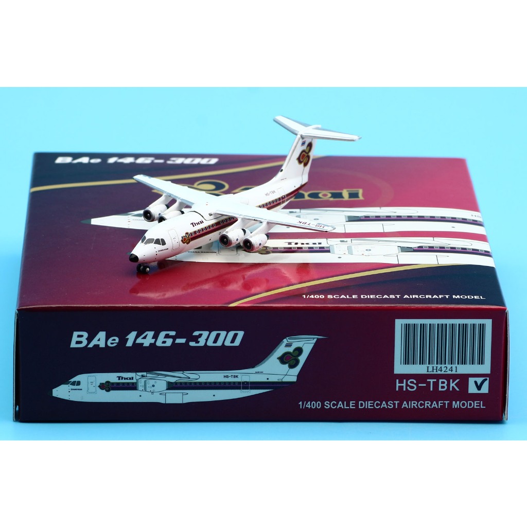 Lh4241 โมเดลเครื่องบิน JC Wings 1:400 THAI AIRWAYS BAE 146-300 Reg:HS-TBK