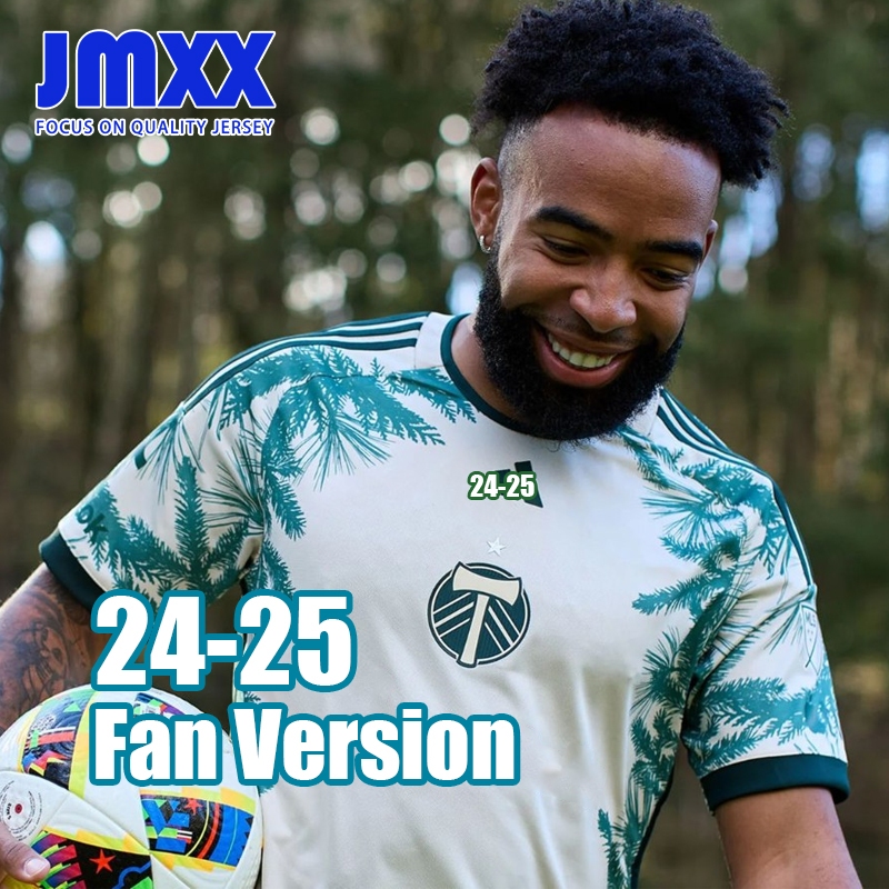 Jmxx เสื้อกีฬาแขนสั้น ลายทีมชาติฟุตบอล Portland Timbers 24-25 ชุดเหย้า ทรงหลวม คุณภาพสูง สําหรับผู้ชาย 2024 2025 ไซซ์ S-4XL