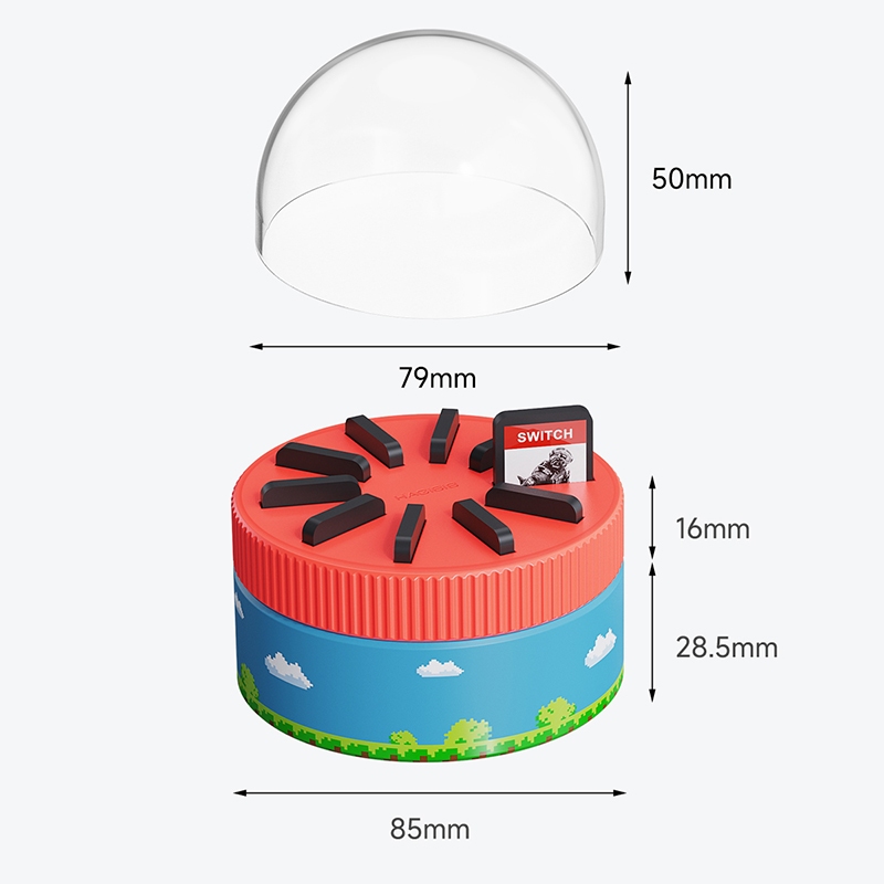 Hagibis Switch หมุนการ์ดเกมพร้อม 10 ช่องใส่การ์ดเกม Creative NS กล่องเก็บการ์ดสําหรับ Nintendo Switch/Lite/OLED