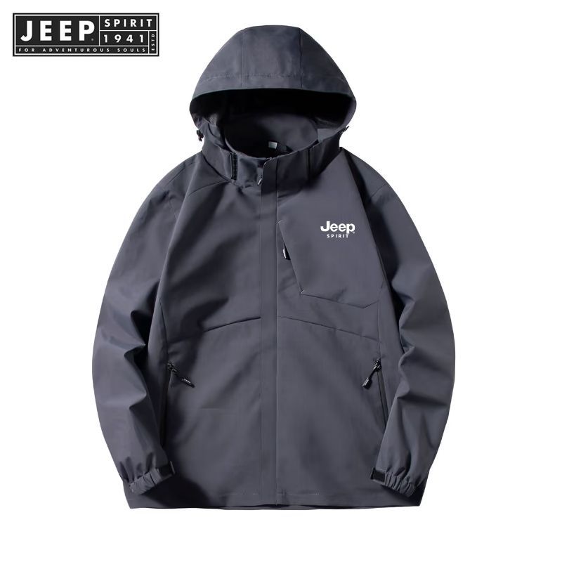 JEEP SPIRIT 1941 ESTD เสื้อโค้ทกันลม กันลม กันน้ํา ชาร์จชั้นเดียว เหมาะกับฤดูใบไม้ผลิ และฤดูใบไม้ร่วง สําหรับผู้ชาย และผู้หญิง