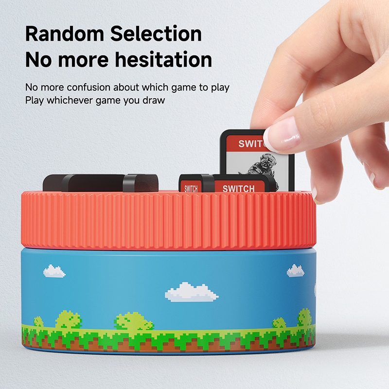 Hagibis Switch หมุนการ์ดเกมพร้อม 10 ช่องใส่การ์ดเกม Creative NS กล่องเก็บการ์ดสําหรับ Nintendo Switch/Lite/OLED