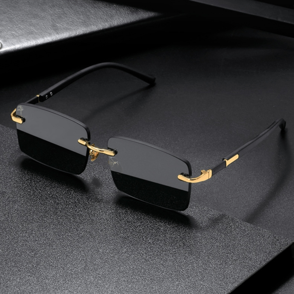 Vintage ที่ไม่ซ้ํากัน Frameless สี่เหลี่ยมผืนผ้า Shades สําหรับผู้หญิง Candy สีเลนส์ใส แว่นตายี่ห้อ Designer ผู้ชาย