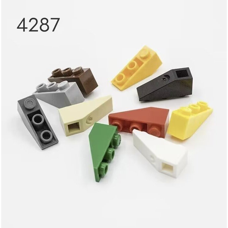 4287 อนุภาคขนาดเล็กประกอบอาคารบล็อก 1x3 พื้นผิวลาดย้อนกลับอิฐ MOC อะไหล่ชิ้นส่วน