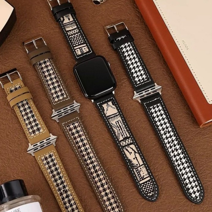 สายนาฬิกาข้อมือหนังแท้ แบบเปลี่ยน สําหรับ Apple Watch 87654 S8 Iwatch 7654se Generation 7