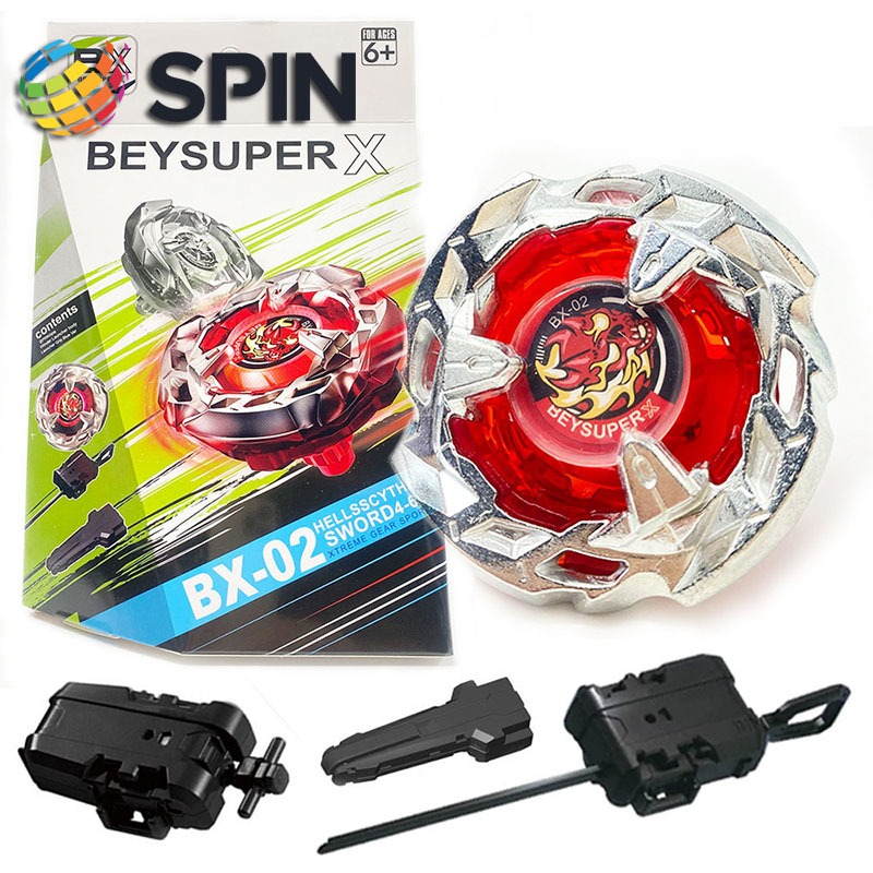 Bey X BX-02 Hells Scythe Gyro X พร้อม Launcher Grip ชุดสําหรับ ของเล่นเด็กสําหรับเด็กของขวัญวันเกิด