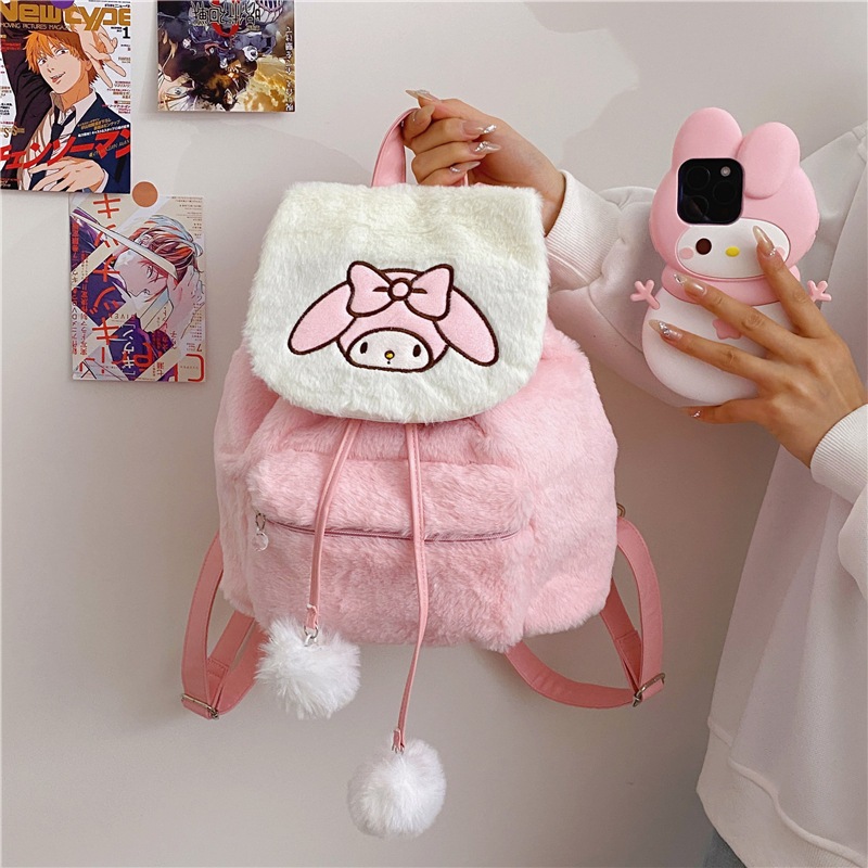 กระเป๋าเป้สะพายหลังเด็ก Sanrio น่ารัก Kuromi กระเป๋าสาว Melody กระเป๋าสตรี HelloKitty กระเป๋าเด็ก ราคา ถูกที่สุด ดีลบีเคเค แกลเลอรีภาพที่ 6