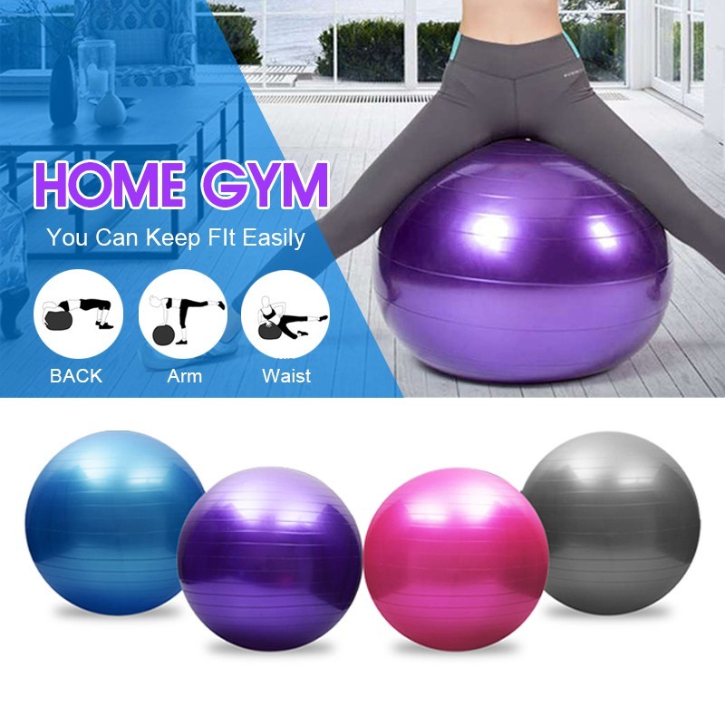 GYMPRO ฟิตเนสโยคะบอล Bola สมดุลการออกกำลังกายอุปกรณ์พิลาทิสนวดลูกบอล (55-75 ซม.) ปั๊มฟรี