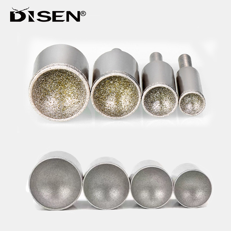 1ชิ้น3-25มิลลิเมตรลูกปัดเพชรหัวเจียรหยกสีเหลืองอําพันบอลรูปขัดล้อเว้าขัดเครื่องมือขัด120/500กรวด