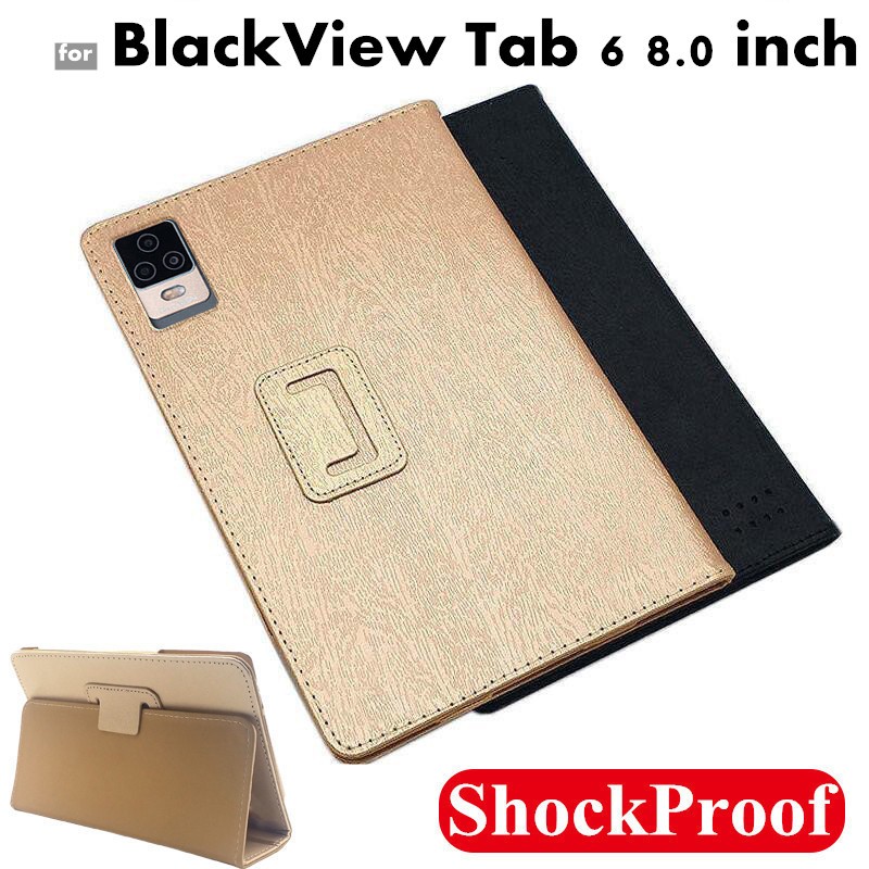 Flip Case for BlackView Tab6 Tab 6 8.0 Inch Silk Pattern Cover Flip Foldable Stand Full Body Protective Case