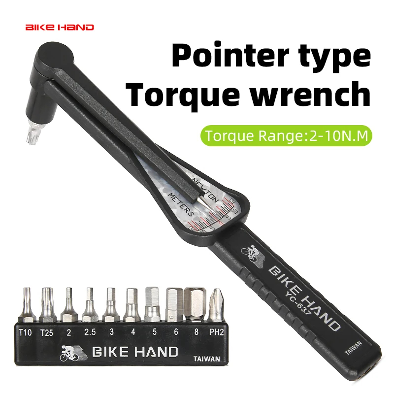 Bike HAND Pointer ประเภทประแจแรงบิด 2-10 NM ปรับแรงบิดเครื่องมือจักรยานซ่อมเครื่องมือ Allen Key / ไขควงขี่จักรยานเครื่องมือ