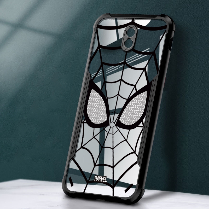 เคสอะคริลิคใส ลายสไปเดอร์แมน กันกระแทก สําหรับ Samsung Galaxy J8 J7 J6 J5 J4 J2 2017 2015 J730 J700 J500 Prime Pro Plus 4G 5G