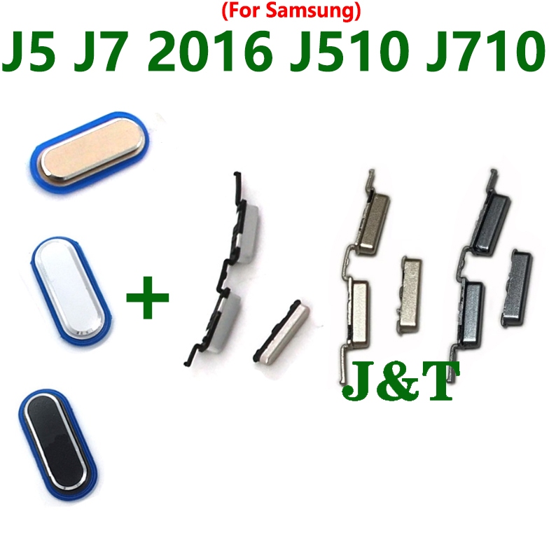 3 ชิ้น = 1 ชุดสําหรับ Samsung Galaxy J5 J7 2016 J510 J710 Power Volume On Off ปุ่ม Home Key