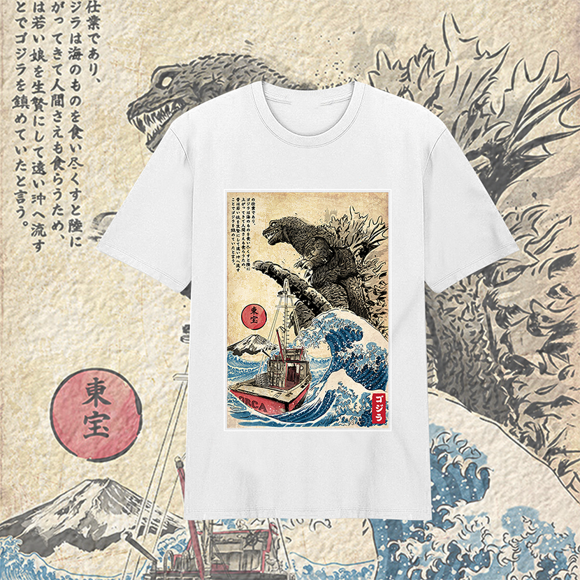( เสื้อเฮีย ) เสื้อ Godzilla สไตล์ใหม่ 2024 สไตล์ญี่ปุ่น