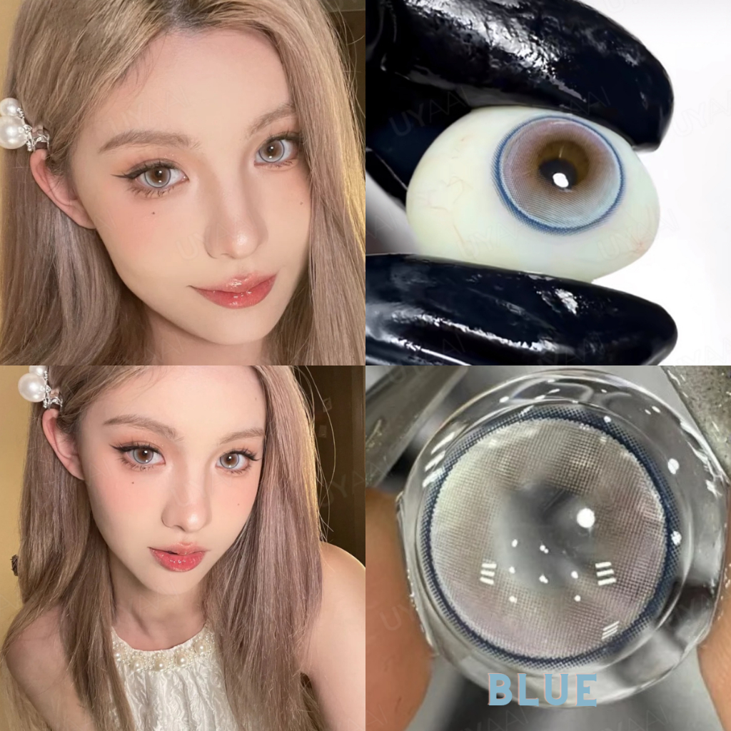 [จัดส่ง 2-3 วัน] UYAAI คอนแทคเลนส์ ขนาดเล็ก 14.0~14.5 มม. สีเทา 2 ชิ้น ต่อคู่