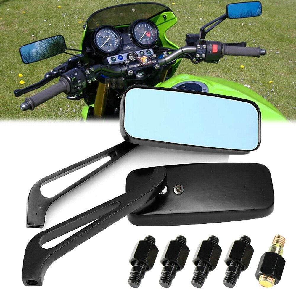 8 มม./10 มม.สีดําสี่เหลี่ยมผืนผ้ารถจักรยานยนต์ด้านหลังดูกระจกสําหรับ Honda Ruckus 50 NPS50