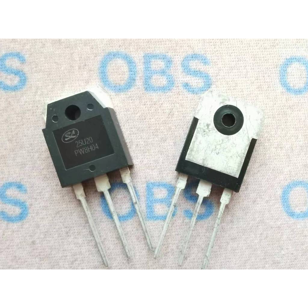 ((10 ชิ้น) 25U20 ยี่ห้อใหม่ SFR25U20PN 25A 200V Quick Recovery Diode TO-3P