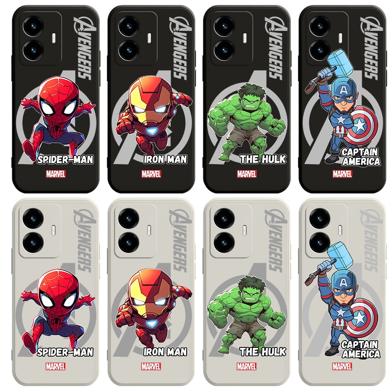 เคส vivo X80 V7 s1 t1 Y91C Y1S Y50 Y30 Y30I Y75 Y91 Y95 Y91i 1811 1816 1820 PLUS PRO 4G 5G โทรศัพท์มือถือ ลายการ์ตูนมาร์เวล สําหรับ วีโว่
