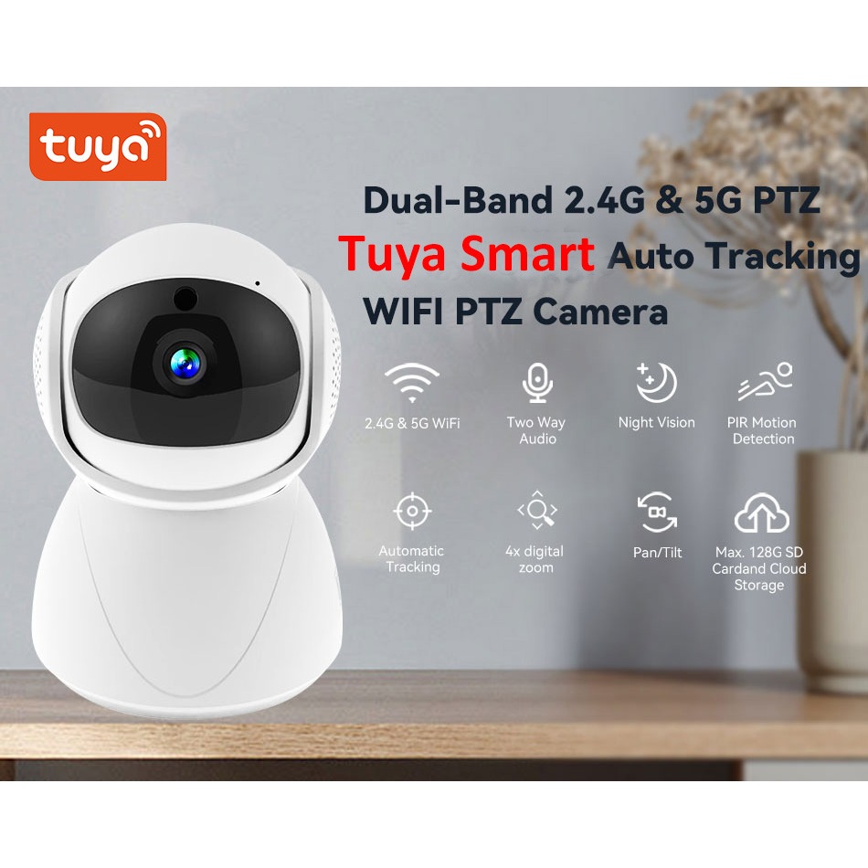 Wifi TUYA กล้องสนทนาในบ้านอัจฉริยะ พร้อมเสียง หมุนได้ 360 องศา ไม่มีมุมตาย