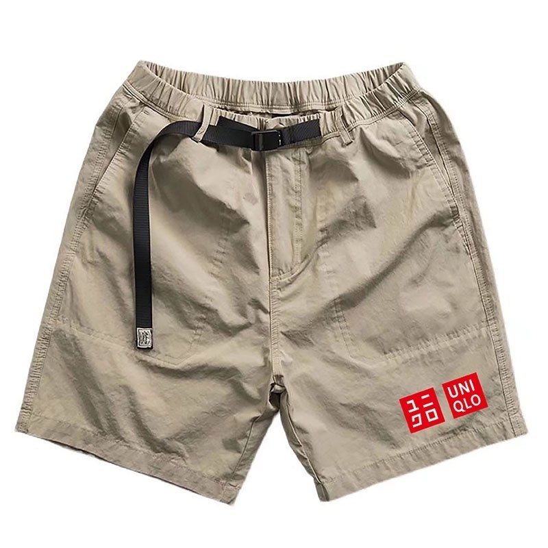 Uniqlo กางเกงขาสั้นลําลอง พิมพ์ลายโลโก้ ทรงหลวม สําหรับผู้ชาย
