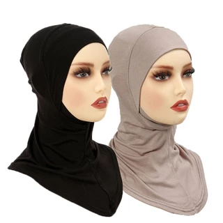 Laven แฟชั่นด้านใน Hijab Loop ผ้าพันคอสีทึบผู้หญิง Modal Hijab Undercap มุสลิม Tunung Instant Hijab ผ้าพันคอ